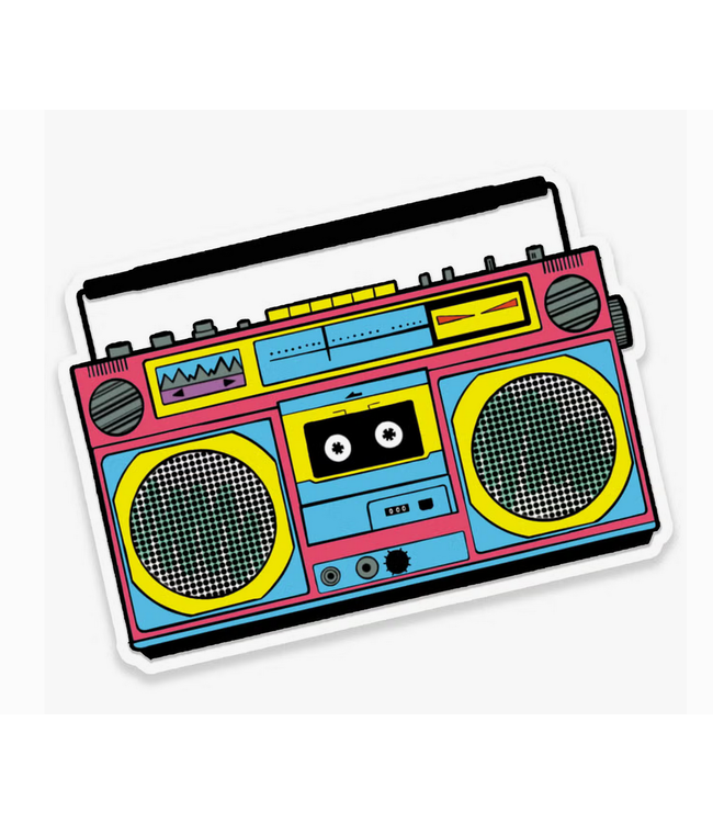 1980s Boombox Retro Vinyl Sticker