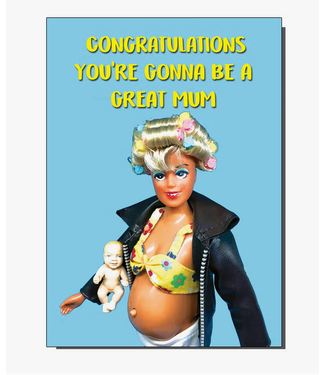 Bite Your Granny Great Mum New Baby Greeting Card
