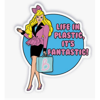 Bite Your Granny Life in Plastic Barbie Vinyl Sticker