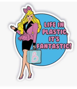 Bite Your Granny Life in Plastic Barbie Vinyl Sticker