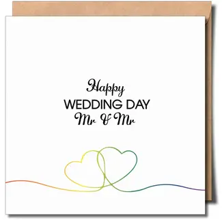 Sent With Pride Mr & Mr Wedding Day Greeting Card