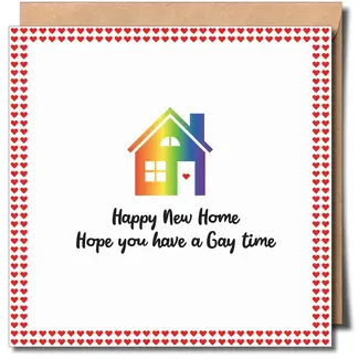 Sent With Pride Happy New Home Gay Greeting Card