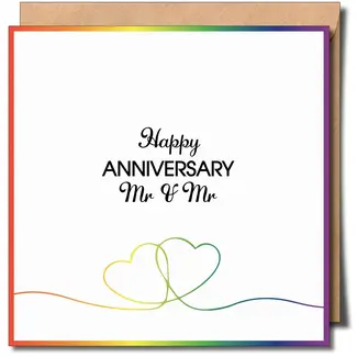 Sent With Pride Happy Anniversary Mr & Mr Greeting Card