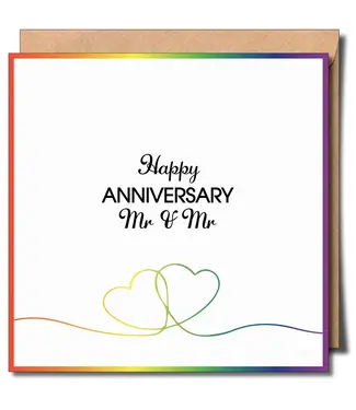 Sent With Pride Happy Anniversary Mr & Mr Greeting Card