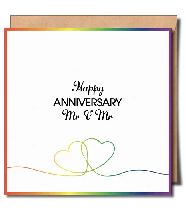 Happy Anniversary Mr & Mr Greeting Card