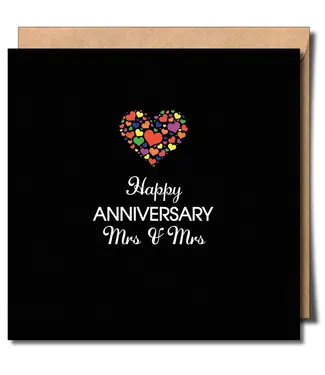 Sent With Pride Mrs & Mrs Happy Anniversary Greeting Card
