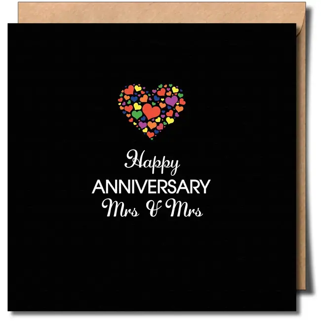 Mrs & Mrs Happy Anniversary Greeting Card
