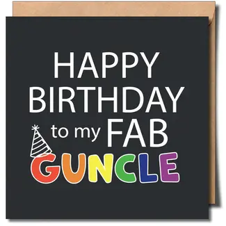 Sent With Pride Happy Birthday To My Fab Guncle Greeting Card