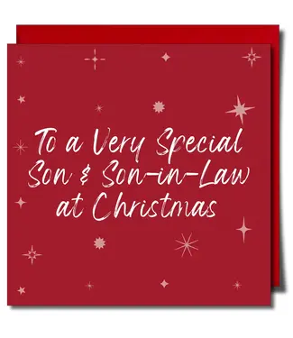 Sent With Pride To a Very Special Son & Son In Law at Christmas Card