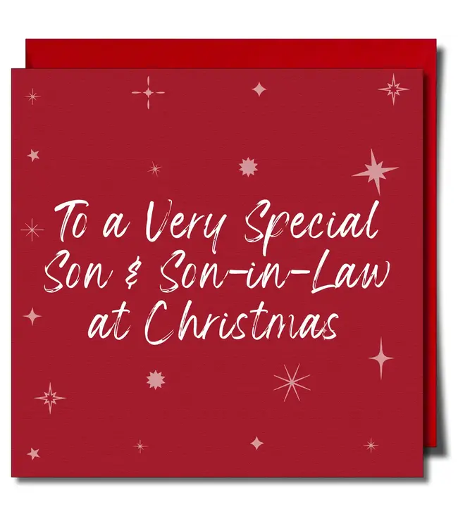 To a Very Special Son & Son In Law at Christmas Card