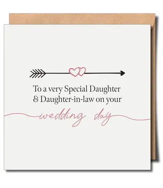 Sent With Pride To A Very Special Daughter & Daughter In Law Wedding Card
