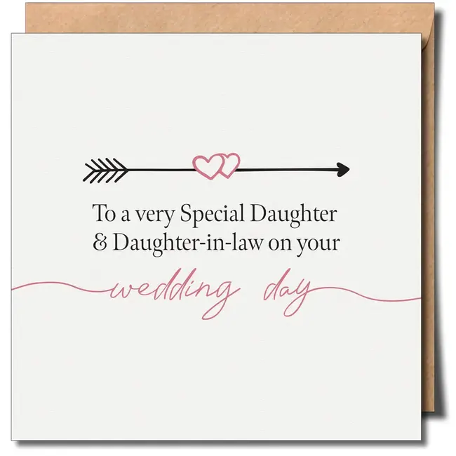 To A Very Special Daughter & Daughter In Law Wedding Card