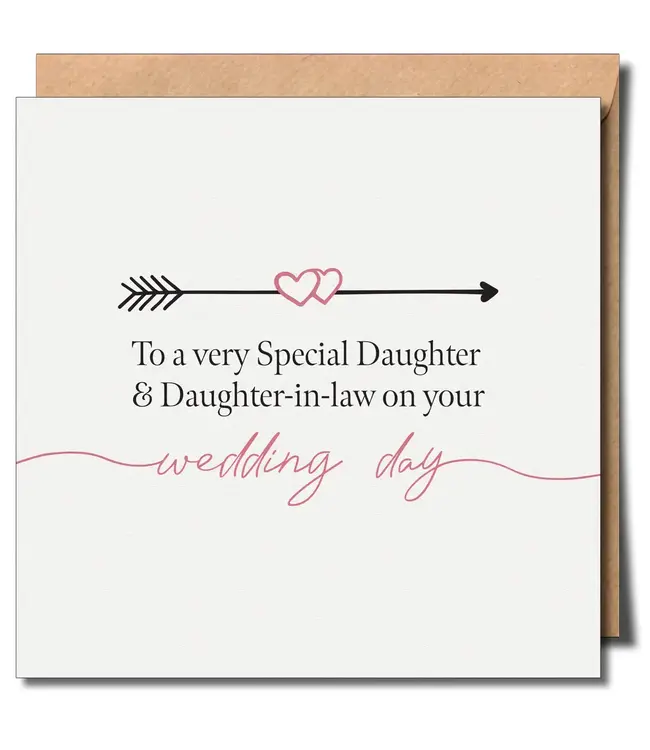 To A Very Special Daughter & Daughter In Law Wedding Card
