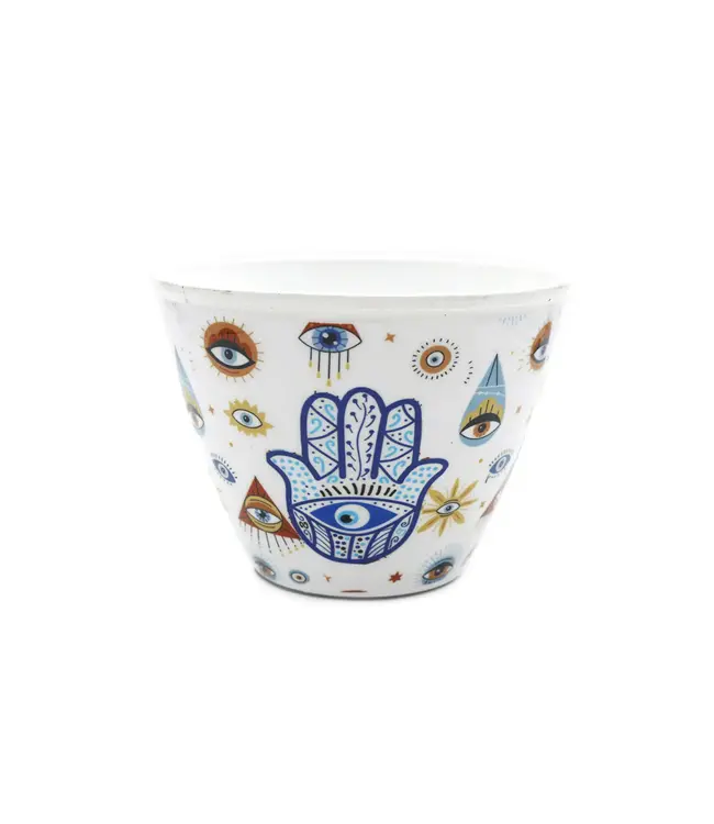 Hamsa Hand Metal Smudge Bowl 4"