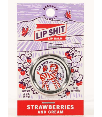 Blue Q Lip Shit Strawberry Cream Lip Balm