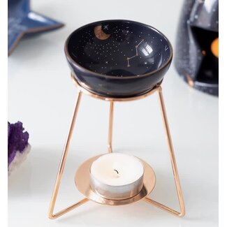 Something Different Purple Star Sign Oil Burner and Wax Warmer on Metal Base