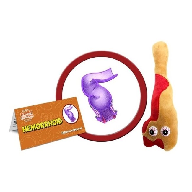 Giant Microbes Hemorrhoid Educational Plush: Learn About Hemorrhoids!