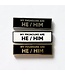 He/Him Pronoun Pin - Silver/Black
