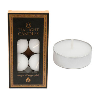 Something Different Pack of 8 4-Hour Unscented Tealight Candles