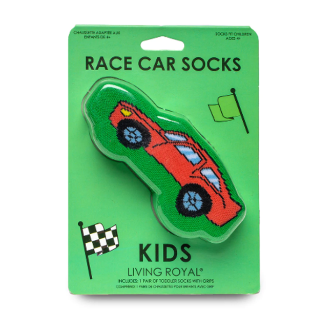 3D Race Car Kids Socks