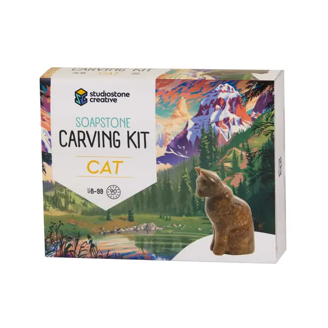 Soapstone Cat Carving Kit