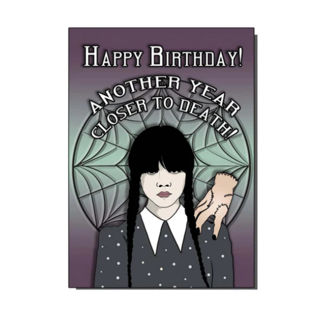 Wednesday Addams Birthday Card