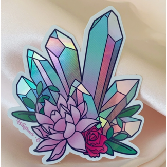 Wildflower Co. Crystal Cluster Holographic Vinyl Sticker
