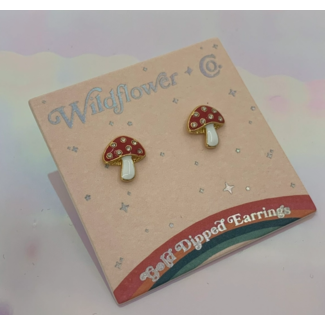 Wildflower Co. Mushroom Stud Earrings
