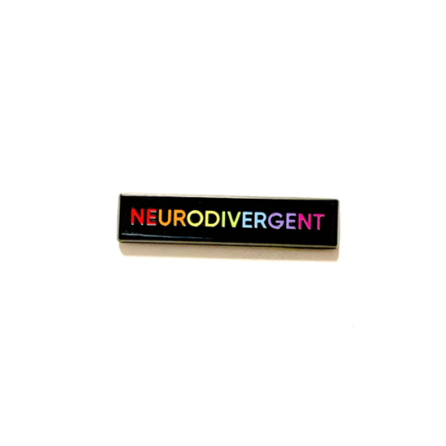 Neurodivergent Identity Enamel Pin - Rainbow