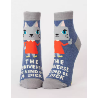 Blue Q Universe is a Dick Women's Ankle Socks