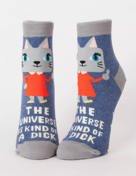 Blue Q Universe is a Dick Women's Ankle Socks