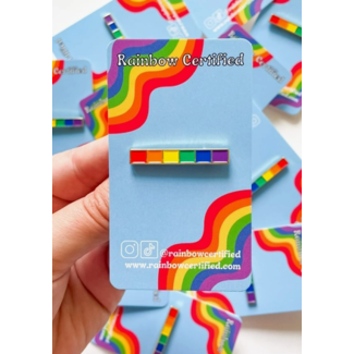 Rainbow Certified Rainbow Line LGBTQIA+ Pin