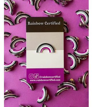 Rainbow Certified Asexual Pride Rainbow Pin