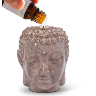 Abbott Buddha Head Stone Oil Warmer-4.5"H