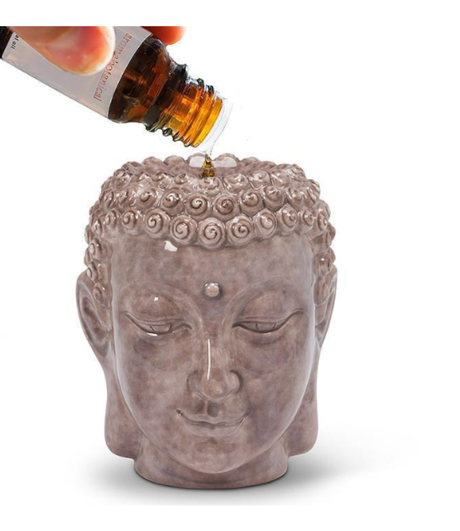Buddha Head Stone Oil Warmer-4.5"H