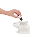 White Ornate Elephant Oil Burner
