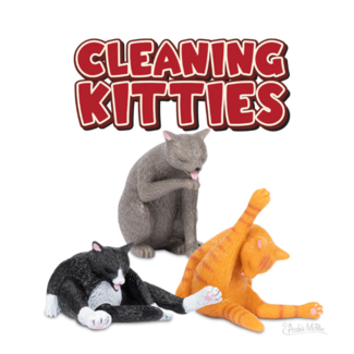 Archie McPhee Cleaning Kitties Figurine