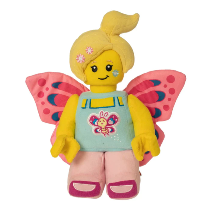 Flutter into Fun: Lego Butterfly Girl Plush Pal!