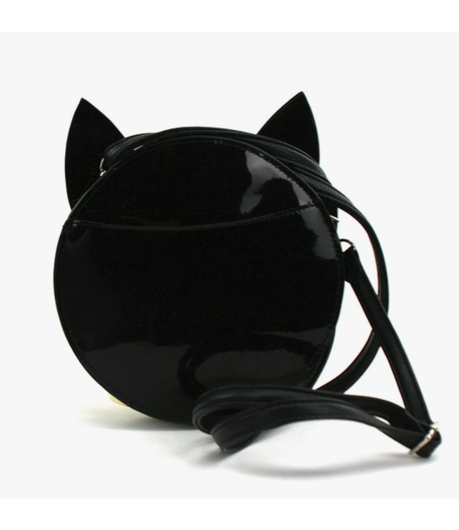 Mystical Black Cat Face Crossbody Bag
