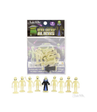 Archie McPhee Itty Bitty Aliens Figurines - Bag of 9