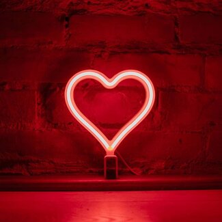 Mini Neon Heart- Red