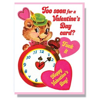 Smitten Kitten Too Soon for a Valentine's Day Card