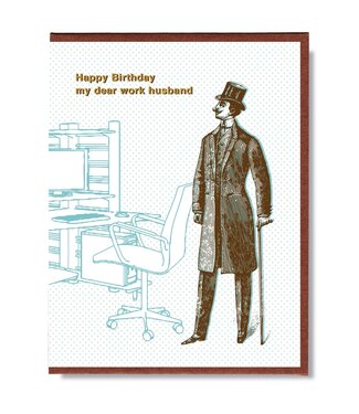 Smitten Kitten Birthday Work Husband Greeting Card