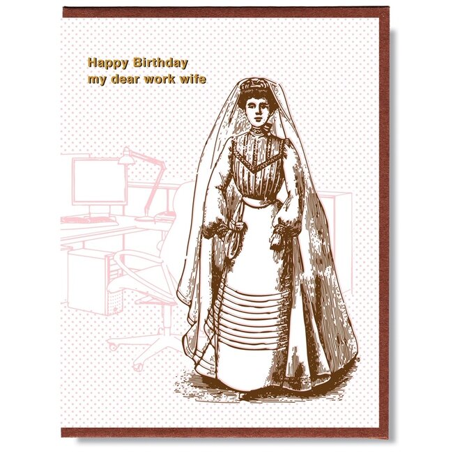 Birthday Work Wife Greeting Card