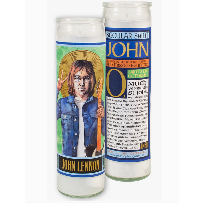 John Lennon Secular Saint Candle