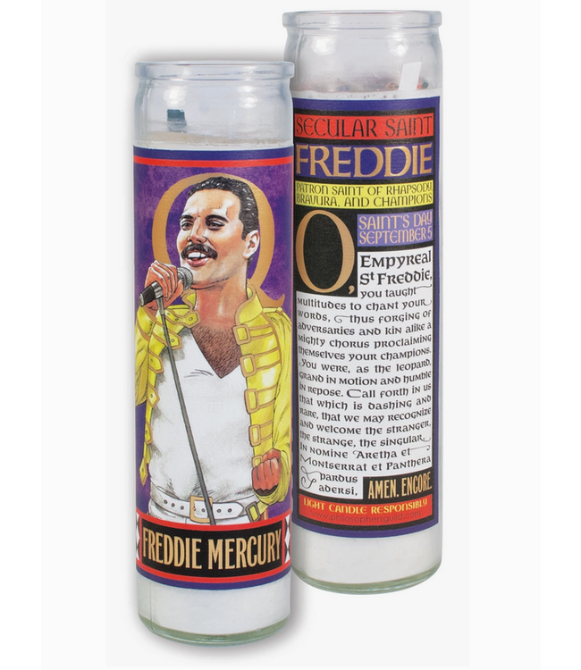 Freddie Mercury Secular Saint Candle