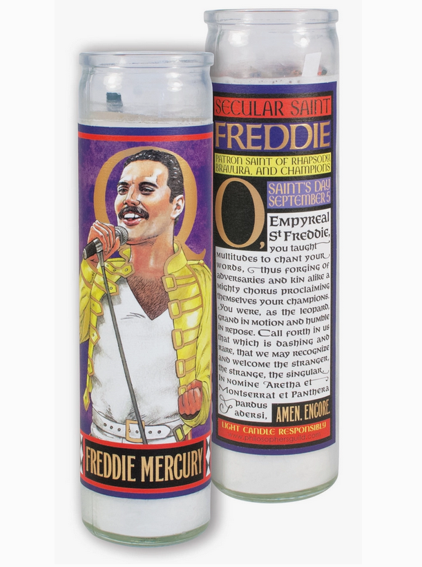 Freddie Mercury Secular Saint Candle