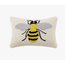 Bee Hook Pillow: Whimsical 12x8 Rectangular Lumbar Accent