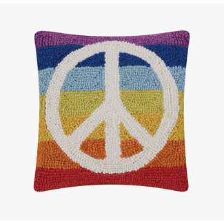 Peking Handicraft Rainbow Peace Hook Pillow
