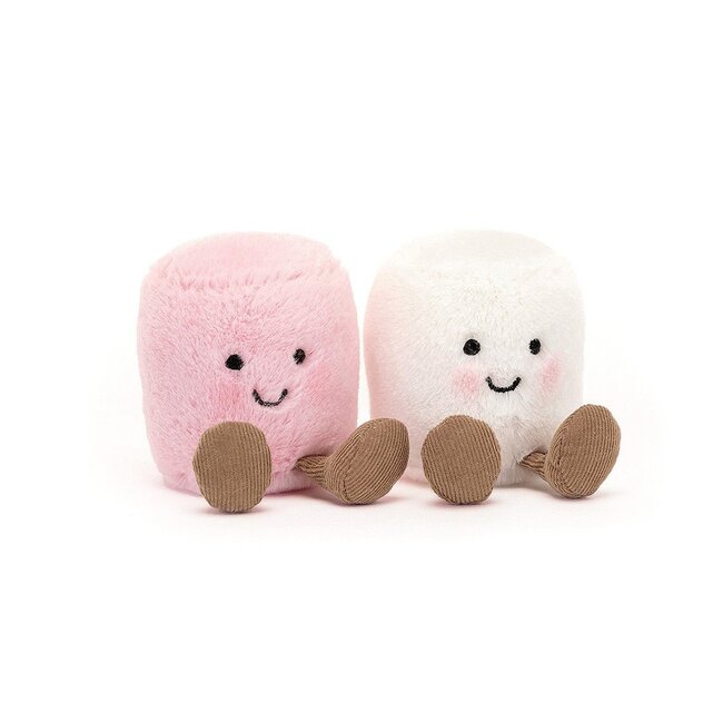 Fluffy Duo: Amuseable Pink & White Marshmallows!